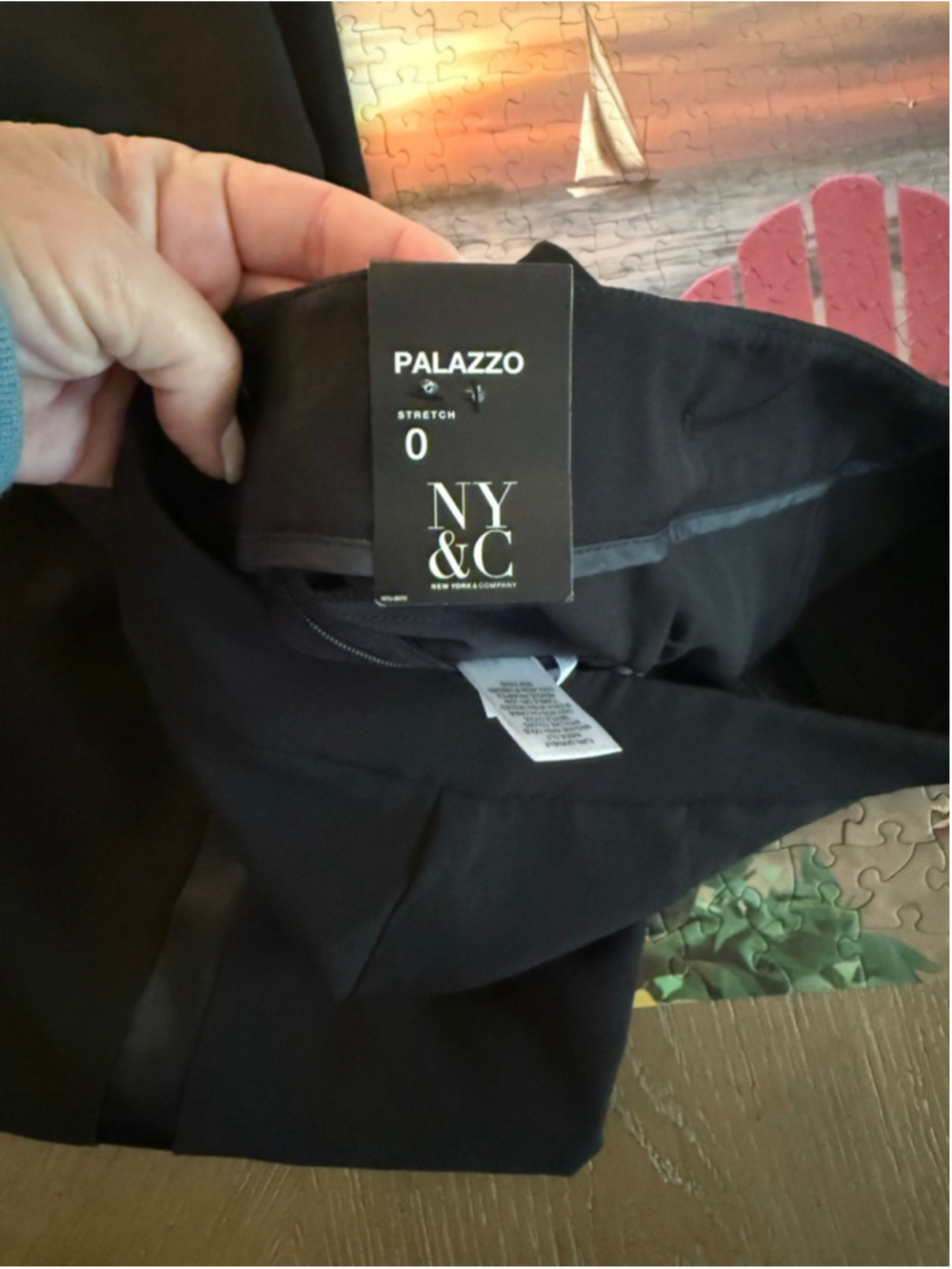 Women's New York & Company Black Palazzo Pants Size 0 - Picture 10 of 10